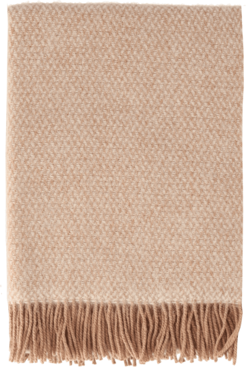 Scandi Living Sandstone ullpledd 130x180 cm Mocca