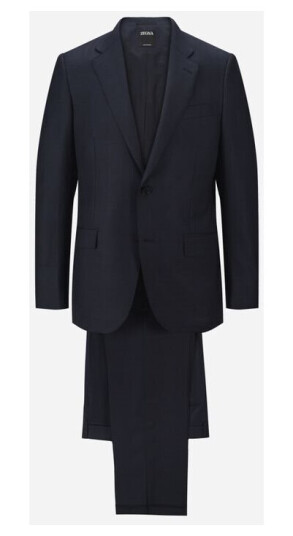 2 Pieces Suit Check Blue Navy