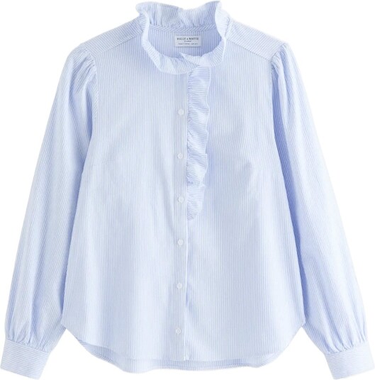 Lindex Shirt With Frill Blue L