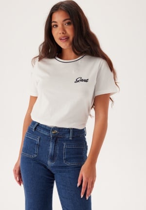 GANT Reg Script Ss T-shirt EGGSHELL M GANT Reg Script Ss T-shirt EGGSHELL M