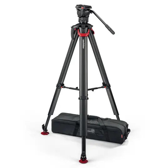Sachtler Ace XL Mk II Flowtech75 MS Fluid head Tripod Mid-Spreader Bag