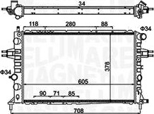 Radiator MAGNETI MARELLI 350213192300