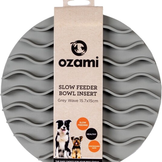 Ozami Slow Feeder Bowl Grey Wave Ozami Slow Feeder Bowl Grey Wave