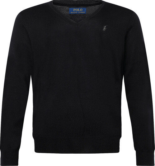 Polo Ralph Lauren 2/30 Merino Wl Rws Lsl Plo Black S
