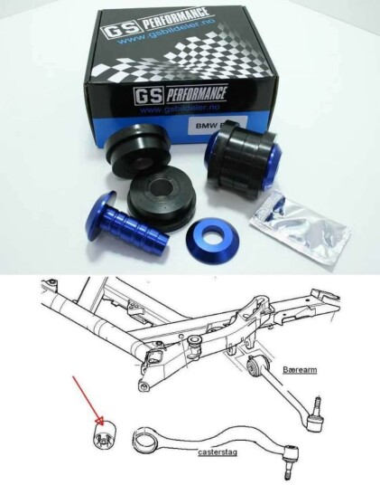 Gs Performance GS performance foring kasterstag fram E 39 ikke V8 GSP004