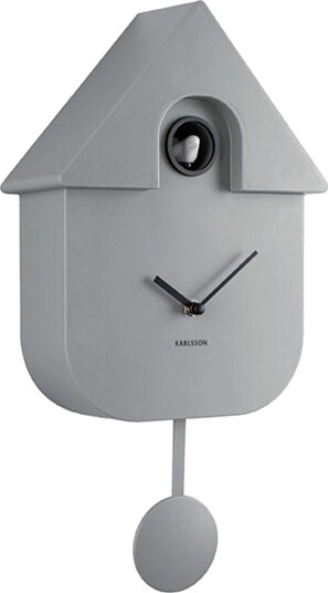 Veggklokke - Karlsson Modern Cuckoo Grå Veggklokke - Karlsson Modern Cuckoo Grå
