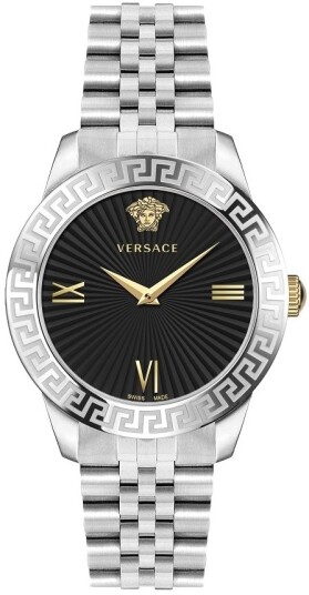 Versace Dameklokke VEVC00419 Greca Sort/Stål Ø39 mm