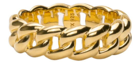 IX Studios Polished Curb Ring Gullbelagt sølv DMN0309GDPO52 - Unisex - 925 sterling silver