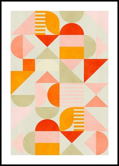 Bauhaus Fun Pastel Plakat Plakat / 50x70cm