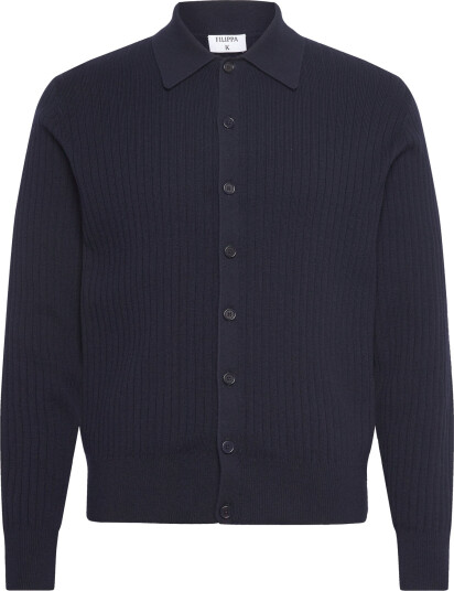 Filippa K Cotton Merino Knit Shirt - Navy - L Filippa K Cotton Merino Knit Shirt - Navy - L