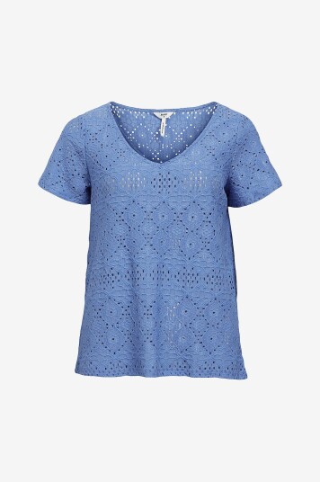 Object - Topp objFeodora S/sS V-neck Top - Blå