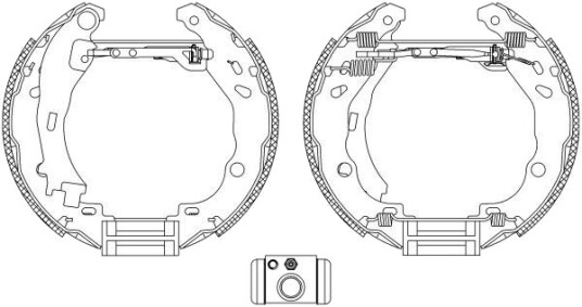 Bremsesett, trommebremse HELLA 8DB 355 004-921