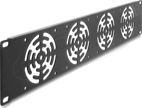 Delock 67416 Dekselplate Innebygd Vifte Metall Mørkegrå 1 Stykker 67416
