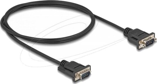 Delock Seriell Kabel Db 9 Hann Til Db 9 Hann 1 M Tommelskruer Støtter Rs 232 Seriell Grensesnitt Gullbelagte Kontakter Svart