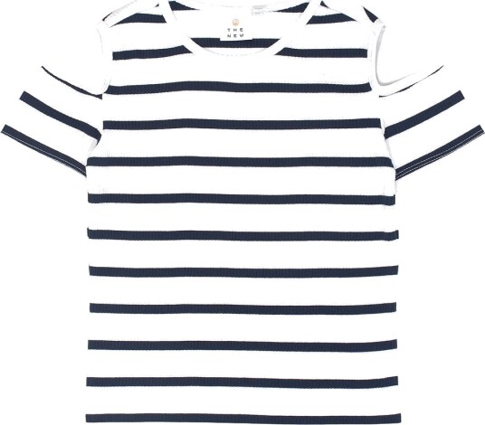 The New Tntish S_S Rib Tee White 122/128 The New Tntish S_S Rib Tee White 122/128