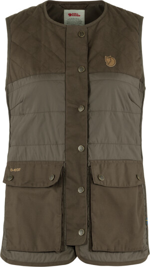Fjällräven Women's Forest Wool Padded Vest Dark Olive L, Dark Olive Fjällräven Women's Forest Wool Padded Vest Dark Olive L, Dark Olive