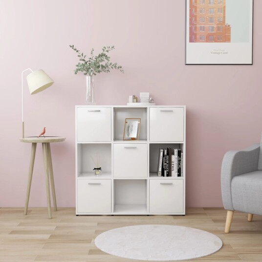 Bokhylle 90x30x90 cm - hvit Bokhylle 90x30x90 cm - hvit