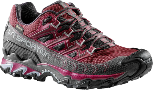 La Sportiva Women's Ultra Raptor II Wide GORE TEX Red Plum/Carbon 38.5