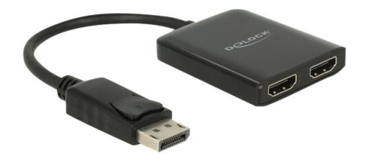 Delock Displayport 1.4 Splitter 1 X Displayport To 2 X Hdmi Mst - Video/Lyd-Splitter - 2 X Hdmi - Stasjonær Delock Displayport 1.4 Splitter 1 X Displayport To 2 X Hdmi Mst - Video/Lyd-Splitter - 2 X Hdmi - Stasjonær
