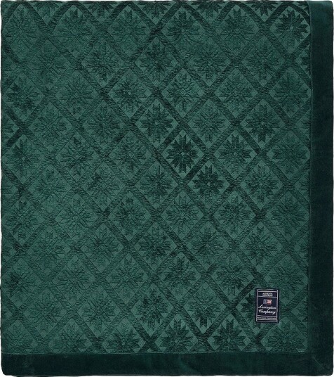 Lexington Sengeteppe Jacquard Viskose/bomull Grønn