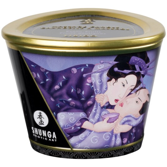 Shunga varmende massasjeolje frukt