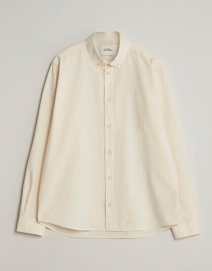 Les Deux Skjorte Konrad Cotton Linen Hvit