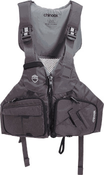 Nrs Chinook Fishing Pfd, fiskevest, unisex Charcoal Xs/M