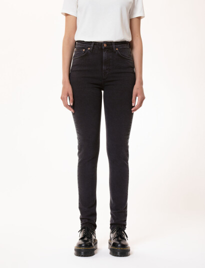 Nudie Jeans Hightop Tilde Black Coal - Black - 26 x 30 Nudie Jeans Hightop Tilde Black Coal - Black - 26 x 30