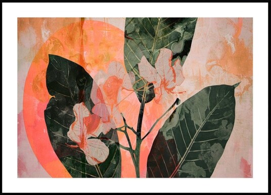 Golden Bloom Fusion Plakat / 70x100cm