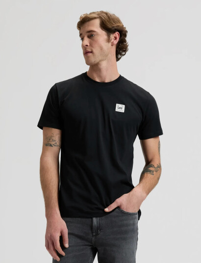 Lee Jeans Woven Label Tee   Black   M x 00