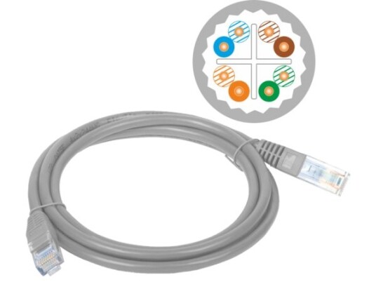 A-Lan Kku6asza1.0 1 M Cat6 U/Utp Utp Rj-45 Rj-45 Grå