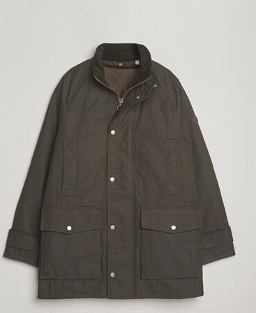 GANT Double Decker Waxed Jacket Dark Sage