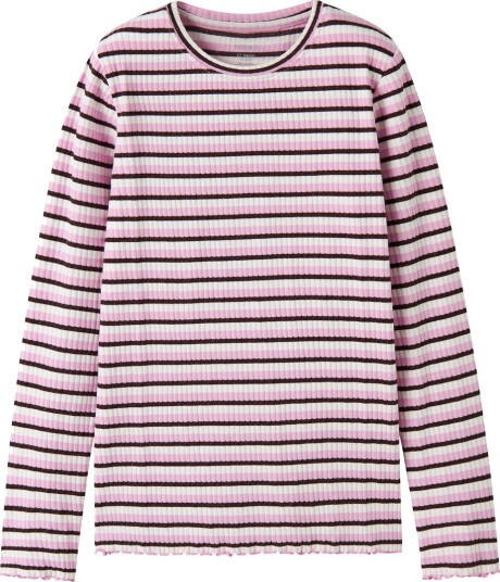 Name It Genser - Rib - NKFVEMMA - Full Blooming Rosa/Cloud Danse - Name It - 6 år (116) - Genser Brun Hvit Svart