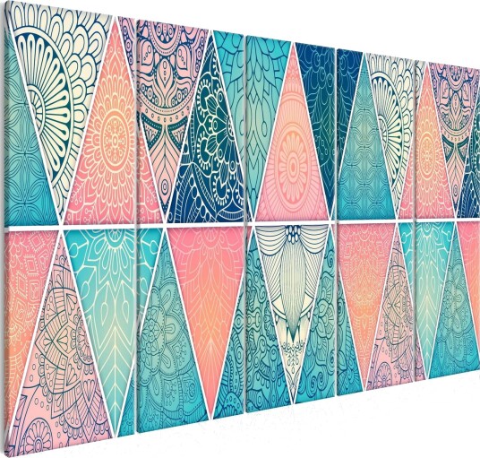 Bilde Oriental Triangles 5 Parts Narrow 200x80 Artgeist sp. z o. o.