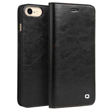 iPhone 7/8/SE (2020)/SE (2022) Qialino Classic Lommebok-deksel I Lær Svart