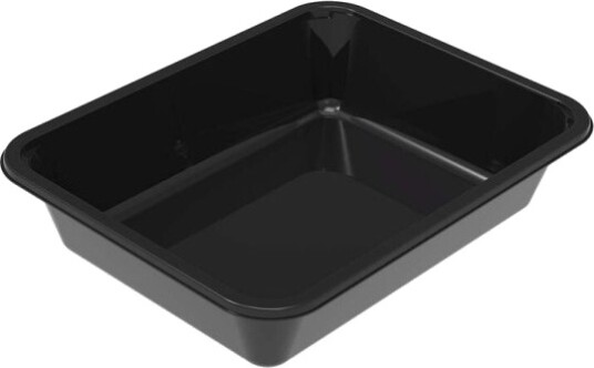Plastbakke Færch C 2227 1D 1 Rums Rektangulær Kapacitet 1415Ml,178X227x49mm C Pet Sort T/Ovn &