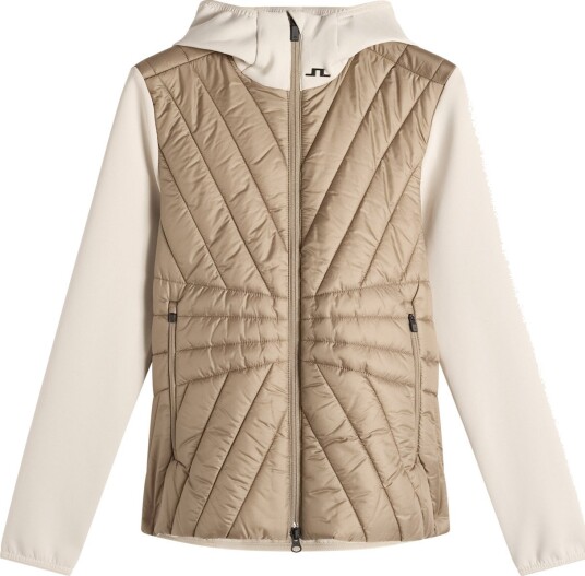 J.Lindeberg Holma Quilt Hybrid Hood Golfjakke dame Brindle X Large