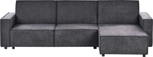 Hjørnesofa Romedal II Grå svart/ Venstrevendt