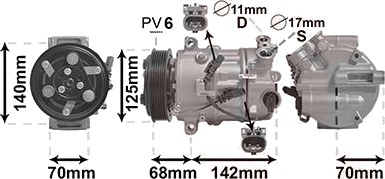 AC kompressor VAN WEZEL 3701K702