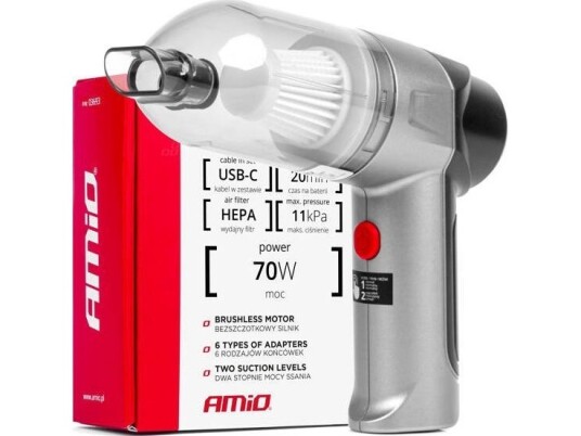 Amio Håndholdt Støvsuger 70W 4000 mAh med HEPA-filter Amio Håndholdt Støvsuger 70W 4000 mAh med HEPA-filter