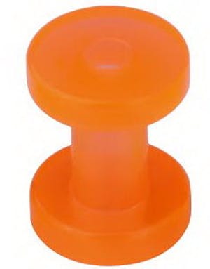 Gjennomsiktig Orange Piercing Tunnel 14 mm