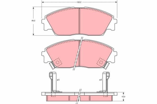 Bremseklosser TRW GDB763