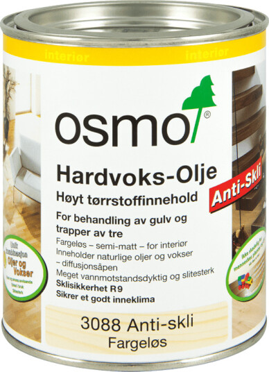 Osmo Anti Skli Hardvoksolje 3088 R9 SemiMatt 0,75 liter