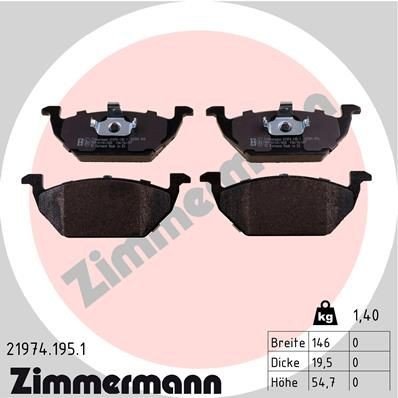 Bremseklosser ZIMMERMANN 21974.195.1