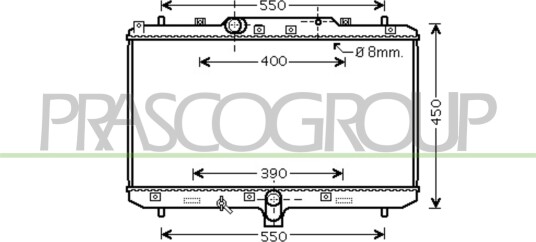 PRASCO FT360R002 Radiator motorkjøling