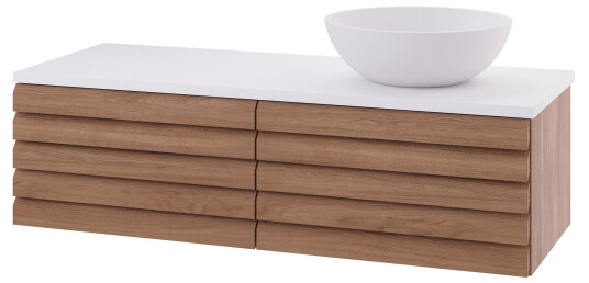 Linn Bad Selma Eikestav Heltre D45cm Servantskap Eik / 120cm Høyre