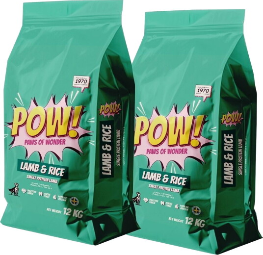 Pow! Dog Adult Lamb & Rice 2X12 kg