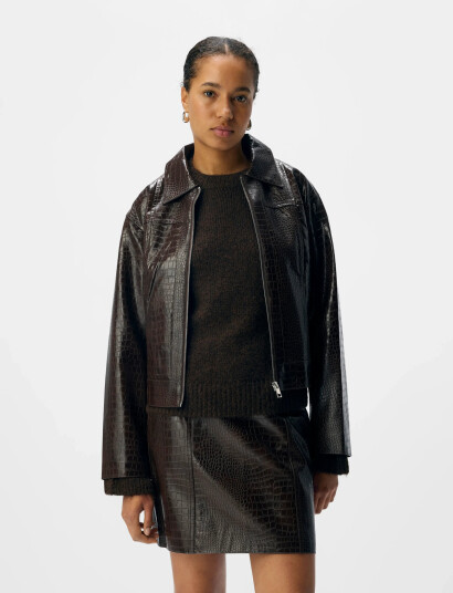 Object Objemia L/S Oz Croc Jacket 140 - Brown - 36