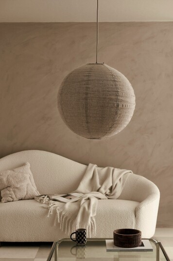 Ellos Home Takskjerm Alva Ø 50 cm Beige Ellos Home Takskjerm Alva Ø 50 cm Beige