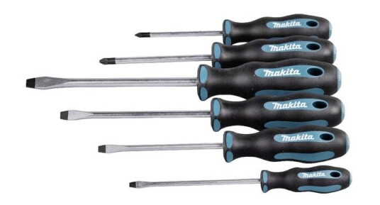 Makita E-10512 Skrutrekkersett 6 Stk (Sl 4 Stk+Pz 2 Stk) Makita E-10512 Skrutrekkersett 6 Stk (Sl 4 Stk+Pz 2 Stk)
